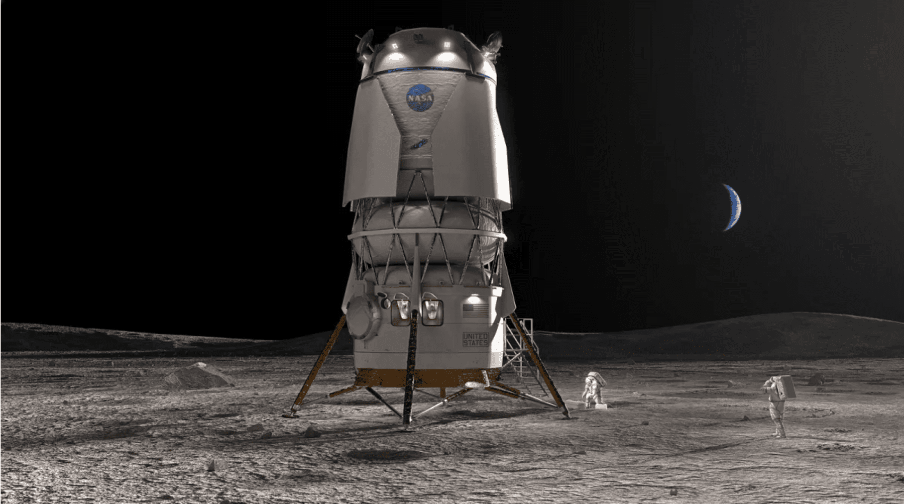 Blue Origin і SpaceX починають роботу над вантажними версіями пілотованих посадкових апаратів